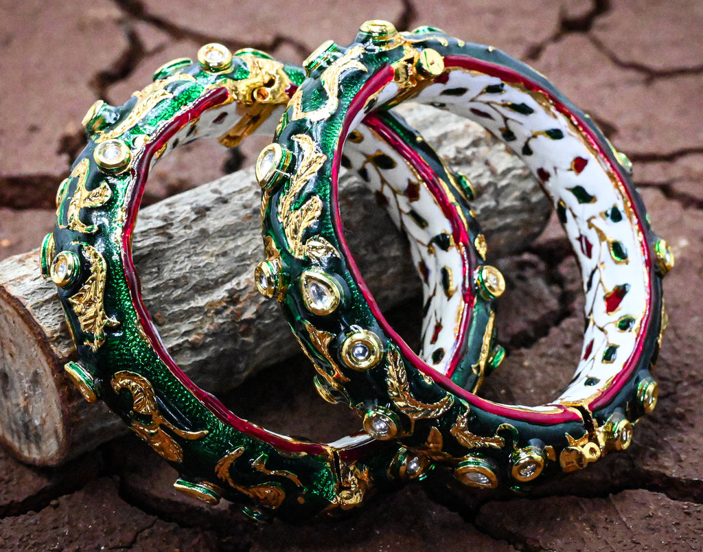 Green Meenakari Bangle