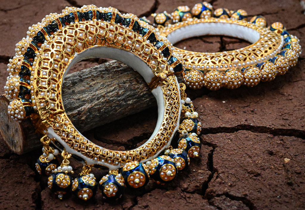 Blue Meenakari Bangle