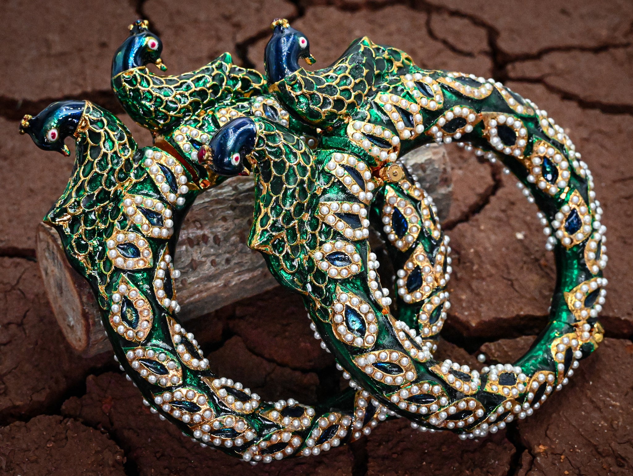 Meenakari Peacock Bangle