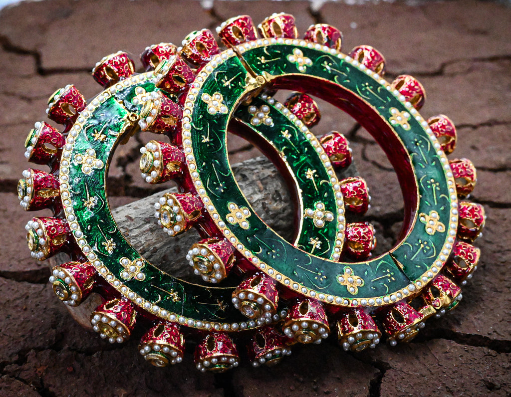 Green Meenakari Bangle