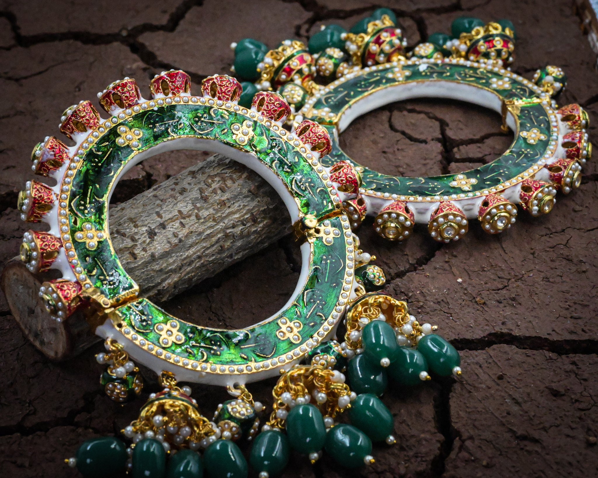 Green Meenakari Bangle