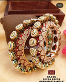 Red meena bangle 2 pc