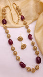 Ruby Golden Moti Mala