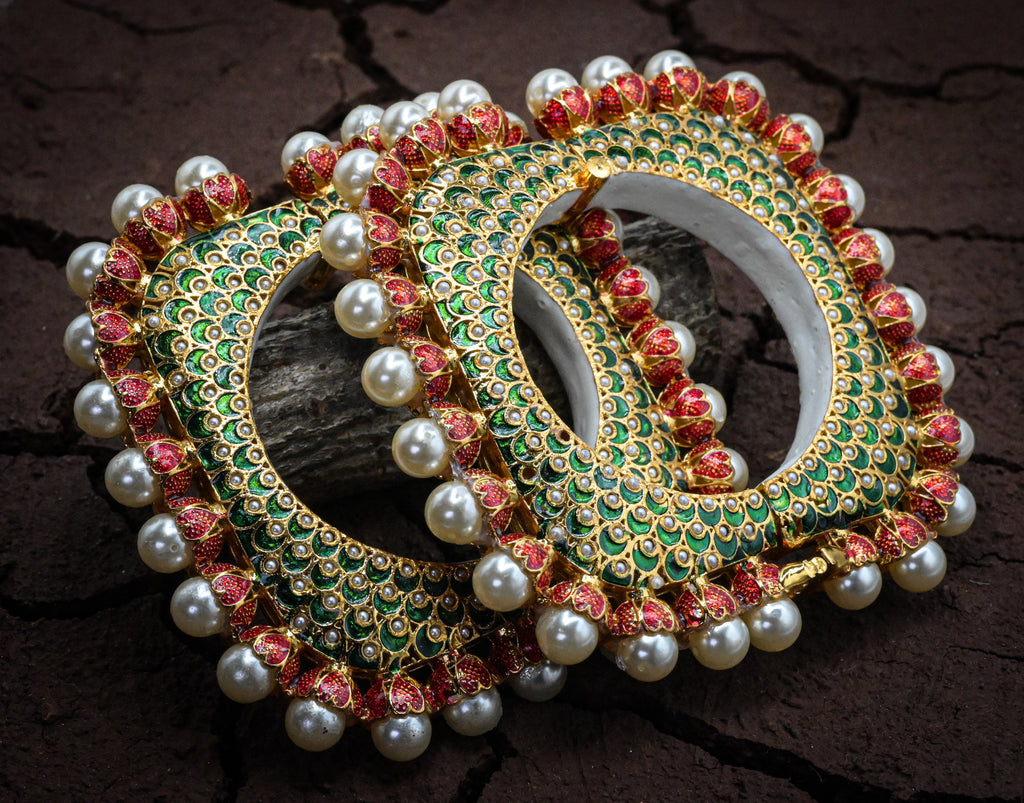 Green Meenakari Bangle